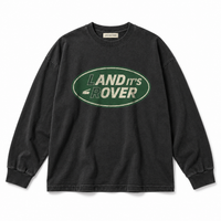 Land It’s Rover Long Sleeve — Washed Black flat lay on white