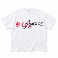 ATL Amoure T-Shirt — White flat lay on white